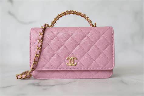 chanel woc light pink|chanel wallet on chain price.